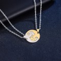Кулон парный для двоих "Изящные собачки Silver. Gold". Цена за 1 пару. Нержавеющая сталь 